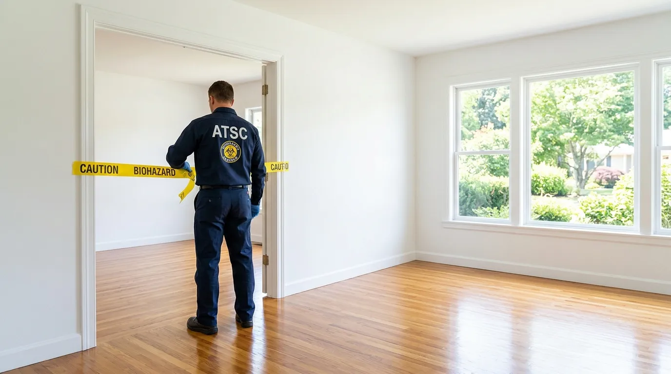Certified biohazard cleanup crew performing Decomposition Cleanup in Idylwood